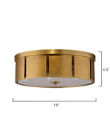 Jamie Young Orbit Metal Flush Mount Ceiling Light, Small
