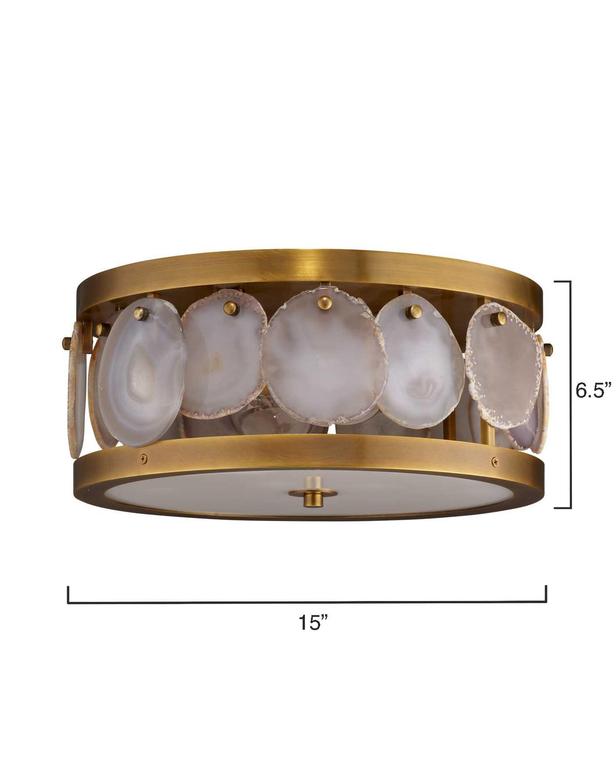 Jamie Young Upsala Agatge Flush Mount Ceiling Light, Small
