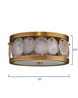 Jamie Young Upsala Agatge Flush Mount Ceiling Light, Small