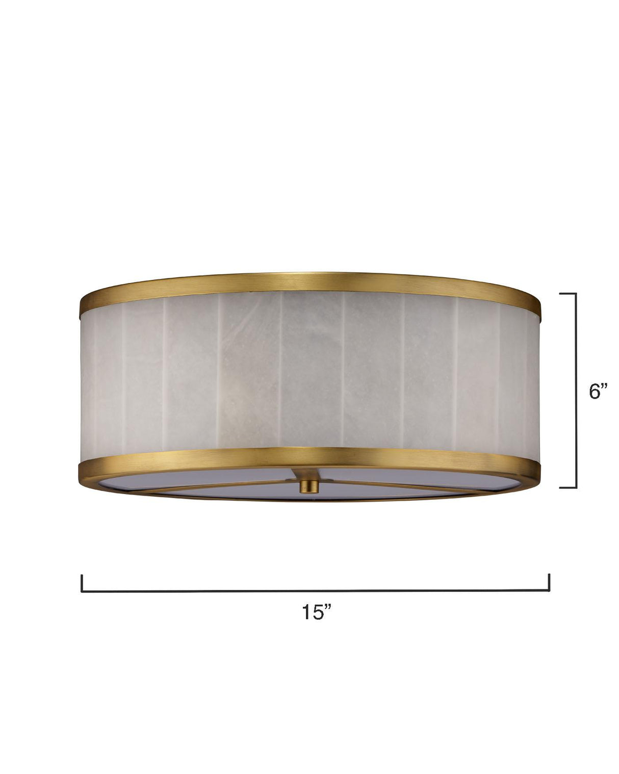 Jamie Young Upsala Alabaster Flush Mount Ceiling Light, Large