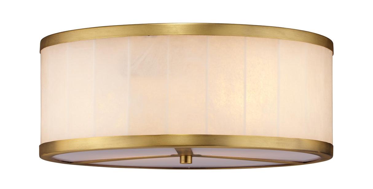 Jamie Young Upsala Alabaster Flush Mount Ceiling Light, Large