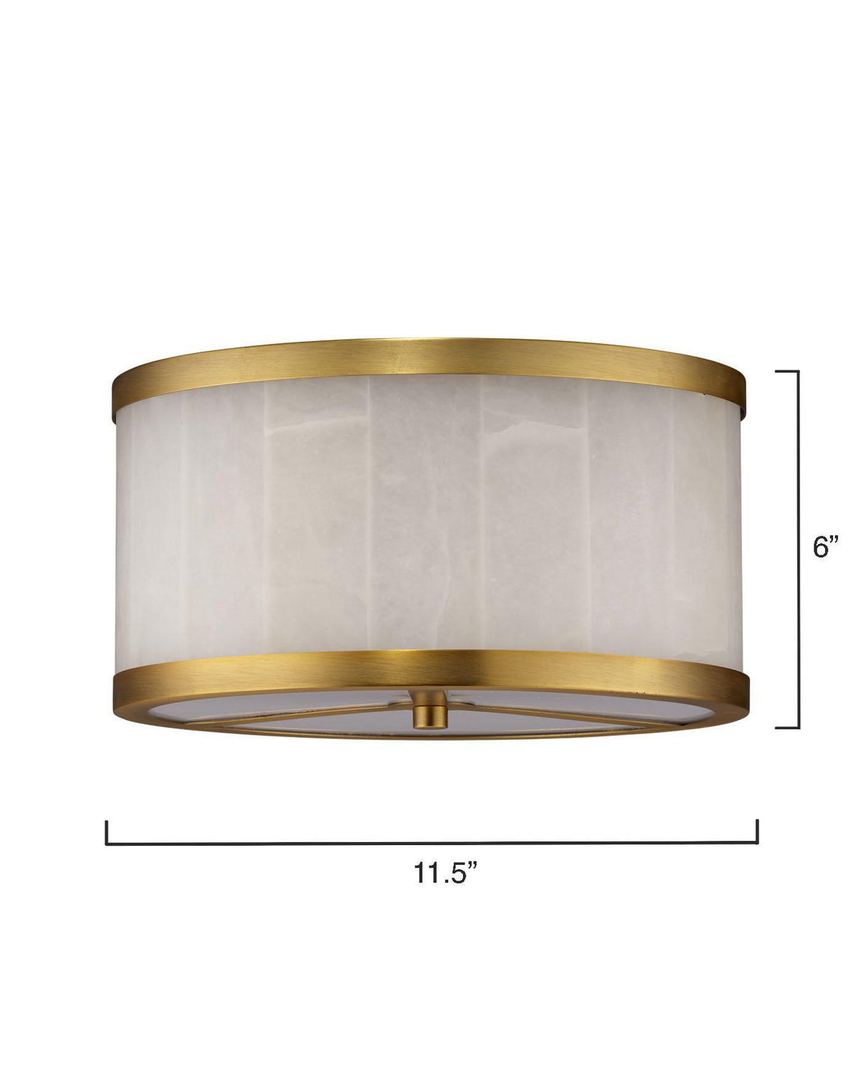 Jamie Young Upsala Alabaster Flush Mount Ceiling Light, Small