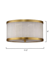 Jamie Young Upsala Alabaster Flush Mount Ceiling Light, Small