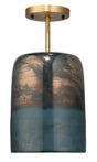 Jamie Young Vapor Glass Semi-Flush Mount, Aqua
