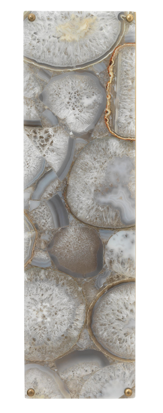 Jamie Young Adeline Rectangle Wall Sconce, Agate Resin and Antique Brass