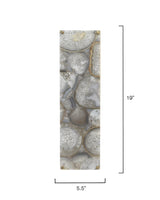 Jamie Young Adeline Rectangle Wall Sconce, Agate Resin and Antique Brass