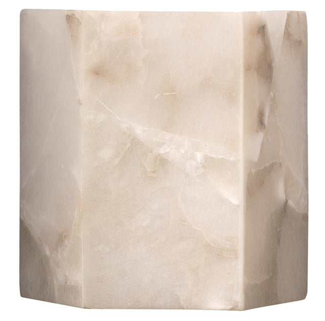 Jamie Young Borealis 1-Light Alabaster Hexagon Wall Sconce