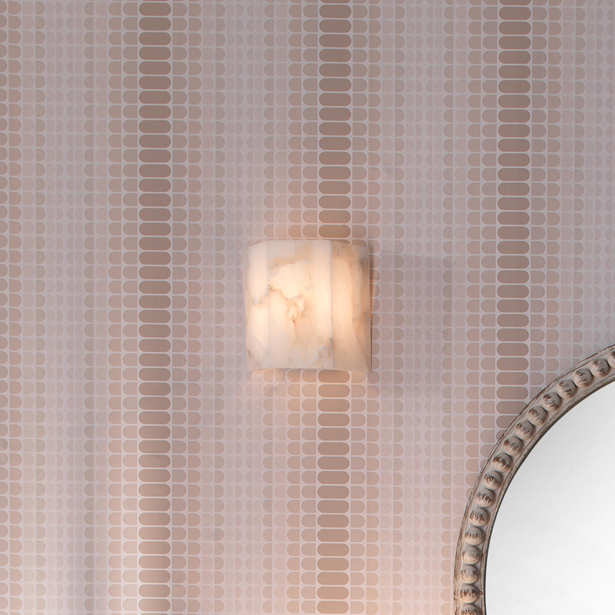 Jamie Young Borealis 1-Light Alabaster Hexagon Wall Sconce