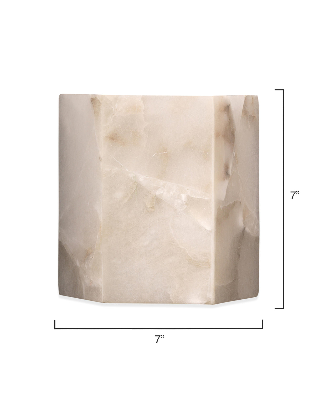 Jamie Young Borealis 1-Light Alabaster Hexagon Wall Sconce