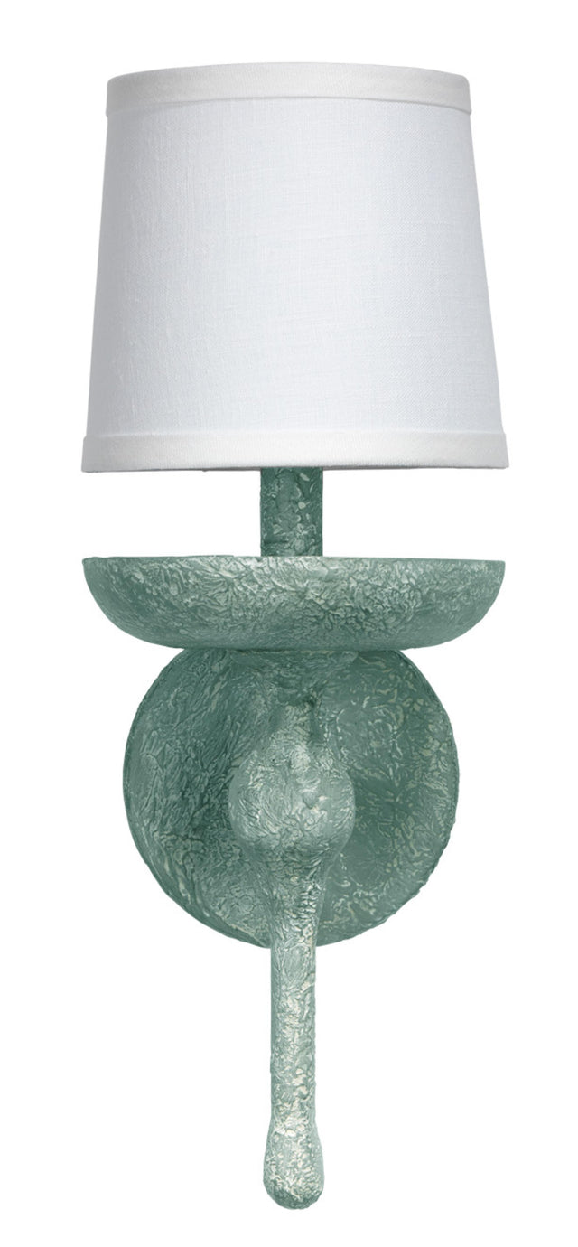 Jamie Young Concord Wall Sconce, Green Plaster
