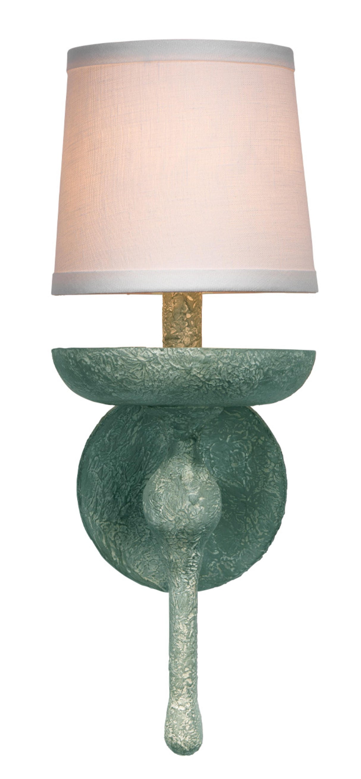 Jamie Young Concord Wall Sconce, Green Plaster