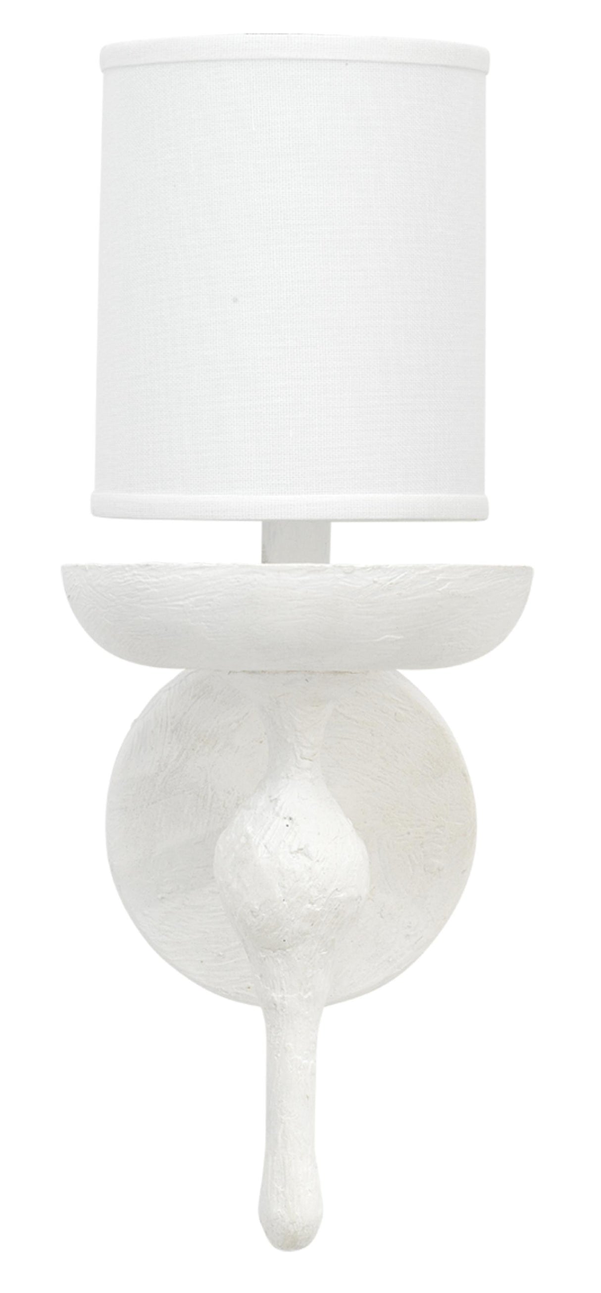 Jamie Young Concord Wall Sconce, White Plaster