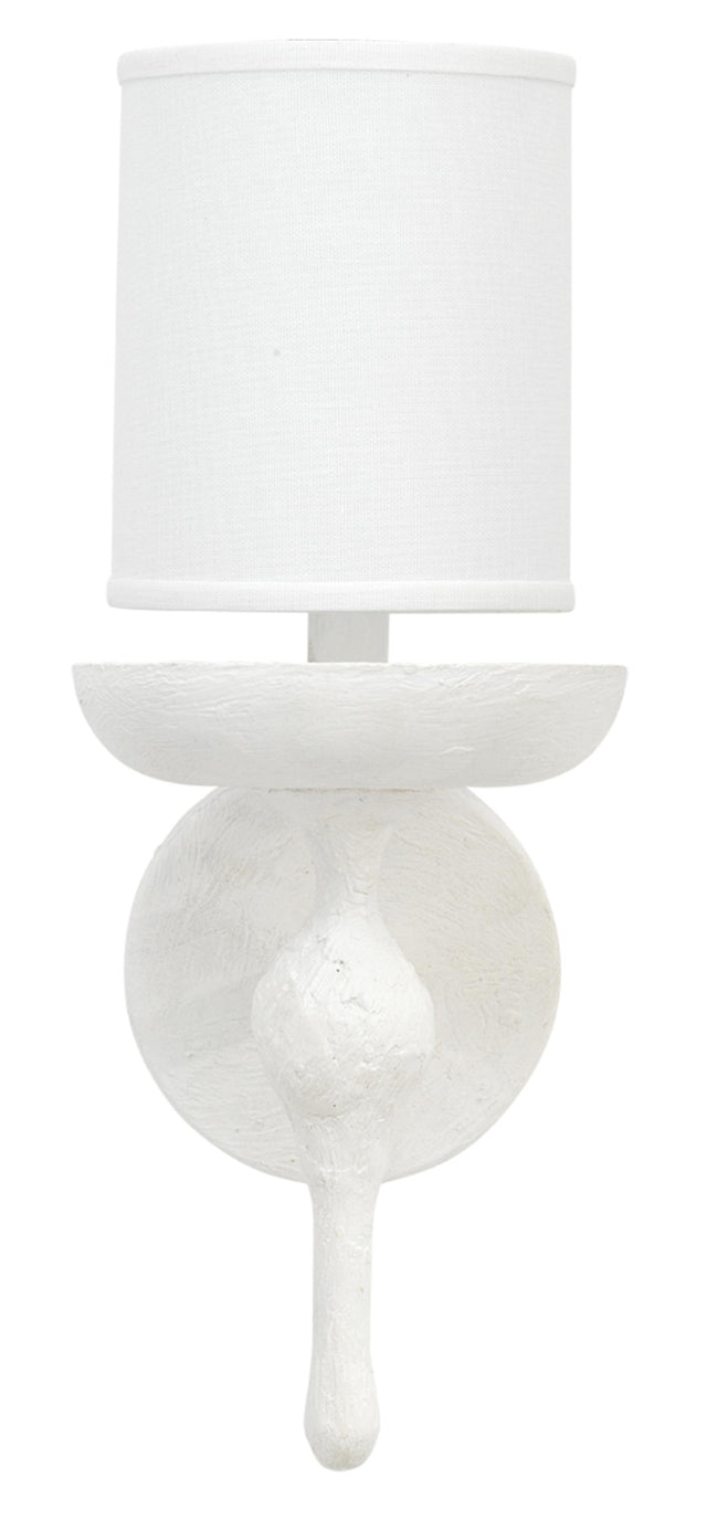 Jamie Young Concord Wall Sconce, White Plaster