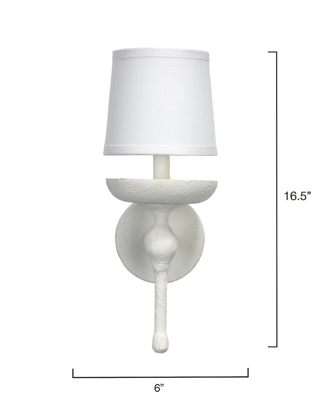Jamie Young Concord Wall Sconce, White Plaster