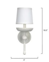 Jamie Young Concord Wall Sconce, White Plaster