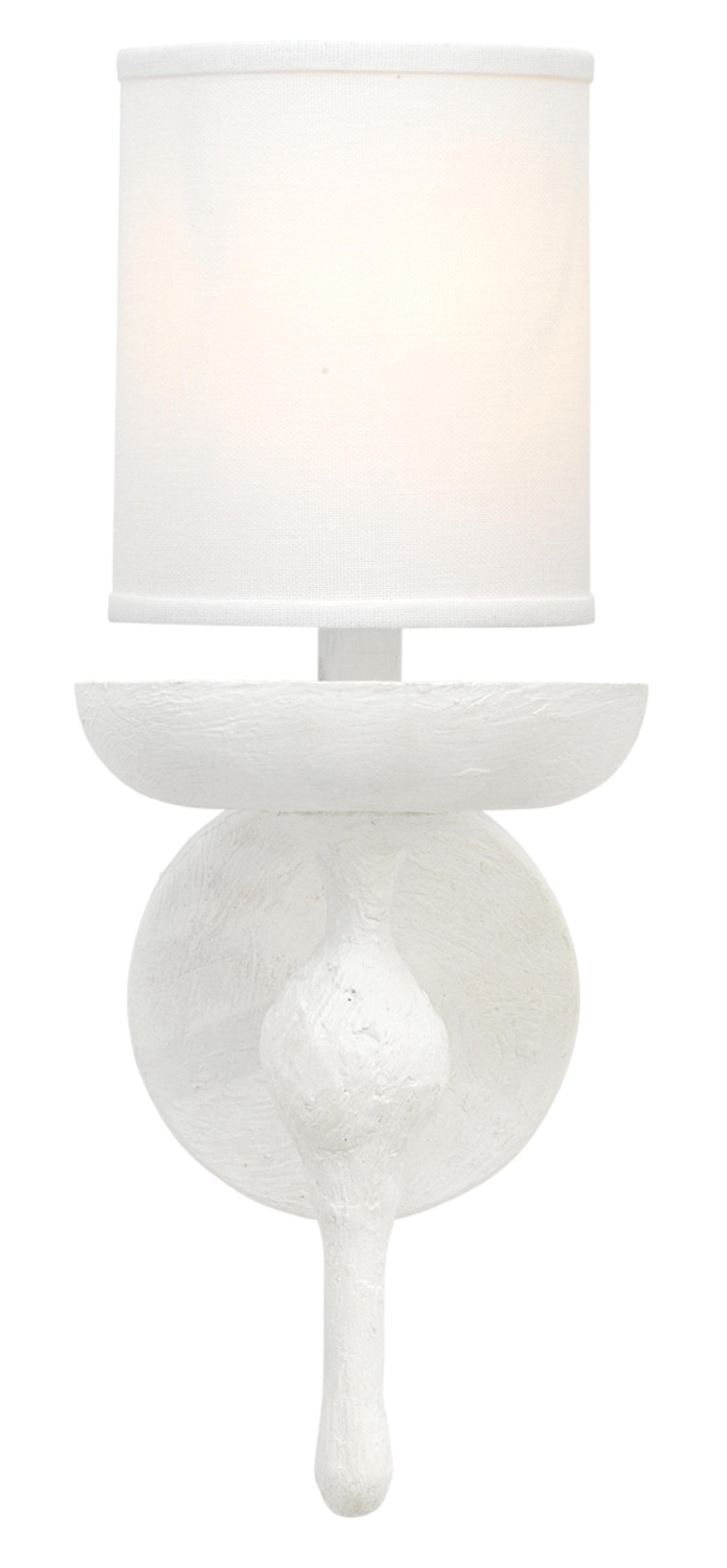 Jamie Young Concord Wall Sconce, White Plaster
