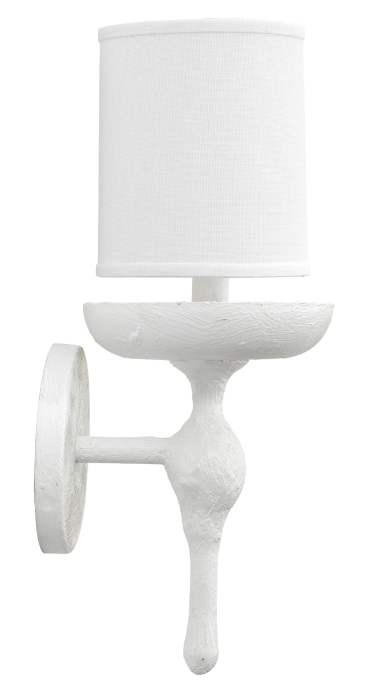 Jamie Young Concord Wall Sconce, White Plaster