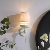 Jamie Young Concord Wall Sconce, White Plaster