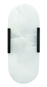 Jamie Young Delphi 2-Light Alabaster Wall Sconce, Oil Rubbed Bronze Metal