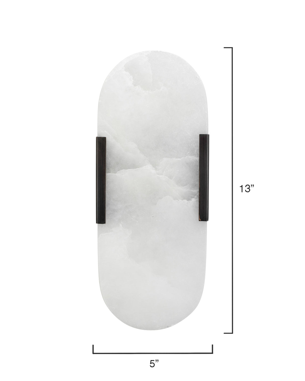 Jamie Young Delphi 2-Light Alabaster Wall Sconce, Oil Rubbed Bronze Metal