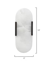 Jamie Young Delphi 2-Light Alabaster Wall Sconce, Oil Rubbed Bronze Metal