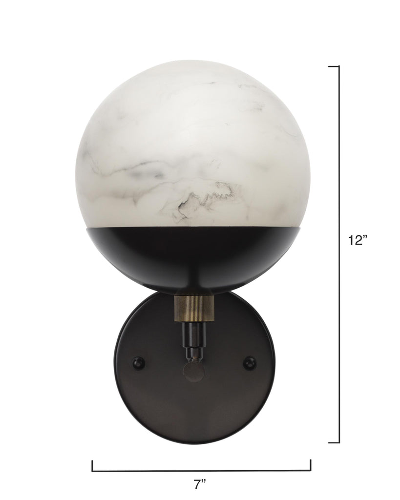 Jamie Young Metro White / Oil Rubbed Bronze Wall Sconces