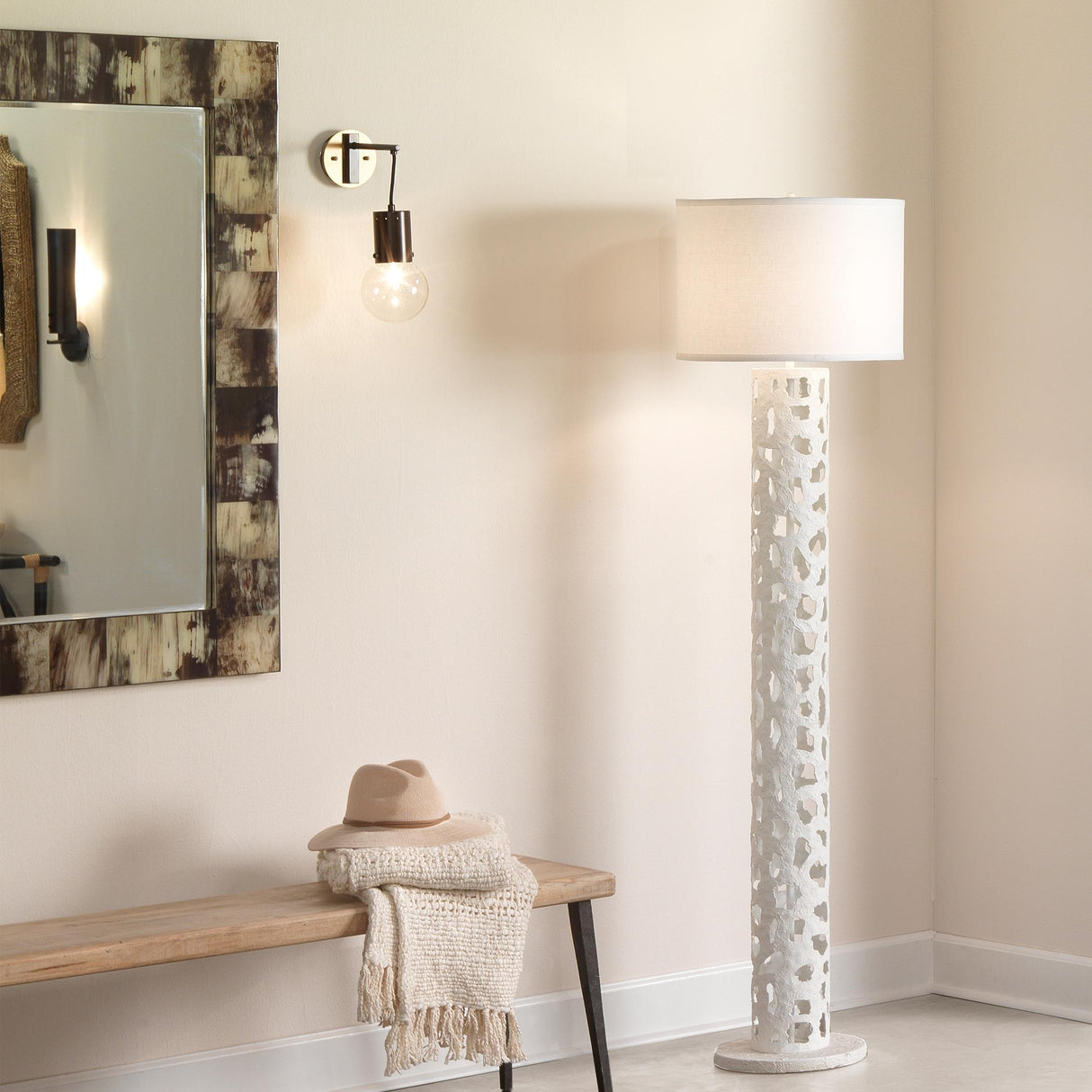 Jamie Young Strada 1-Light Pendant Sconce, Oiled Bronze