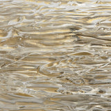 Jamie Young Swan Curved Glass Sconce, Small, Clear Textured Glass and Antique Brass Metal