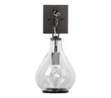 Jamie Young Tear Drop Hanging Wall Sconce, Clear Glass and Bronze