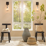 Jamie Young Tear Drop Hanging Wall Sconce, Clear Glass and Bronze