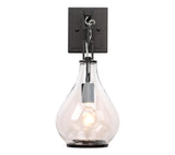 Jamie Young Tear Drop Hanging Wall Sconce, Clear Glass and Bronze