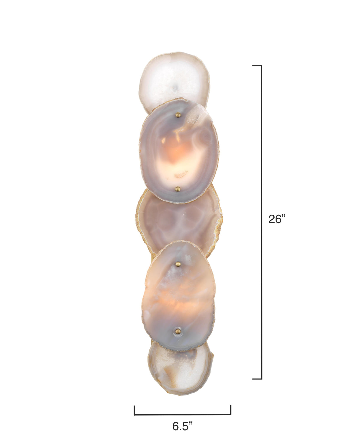 Jamie Young Trinity Wall Sconce, Agate