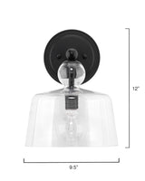 Jamie Young Hudson Glass Wall Sconce, Black