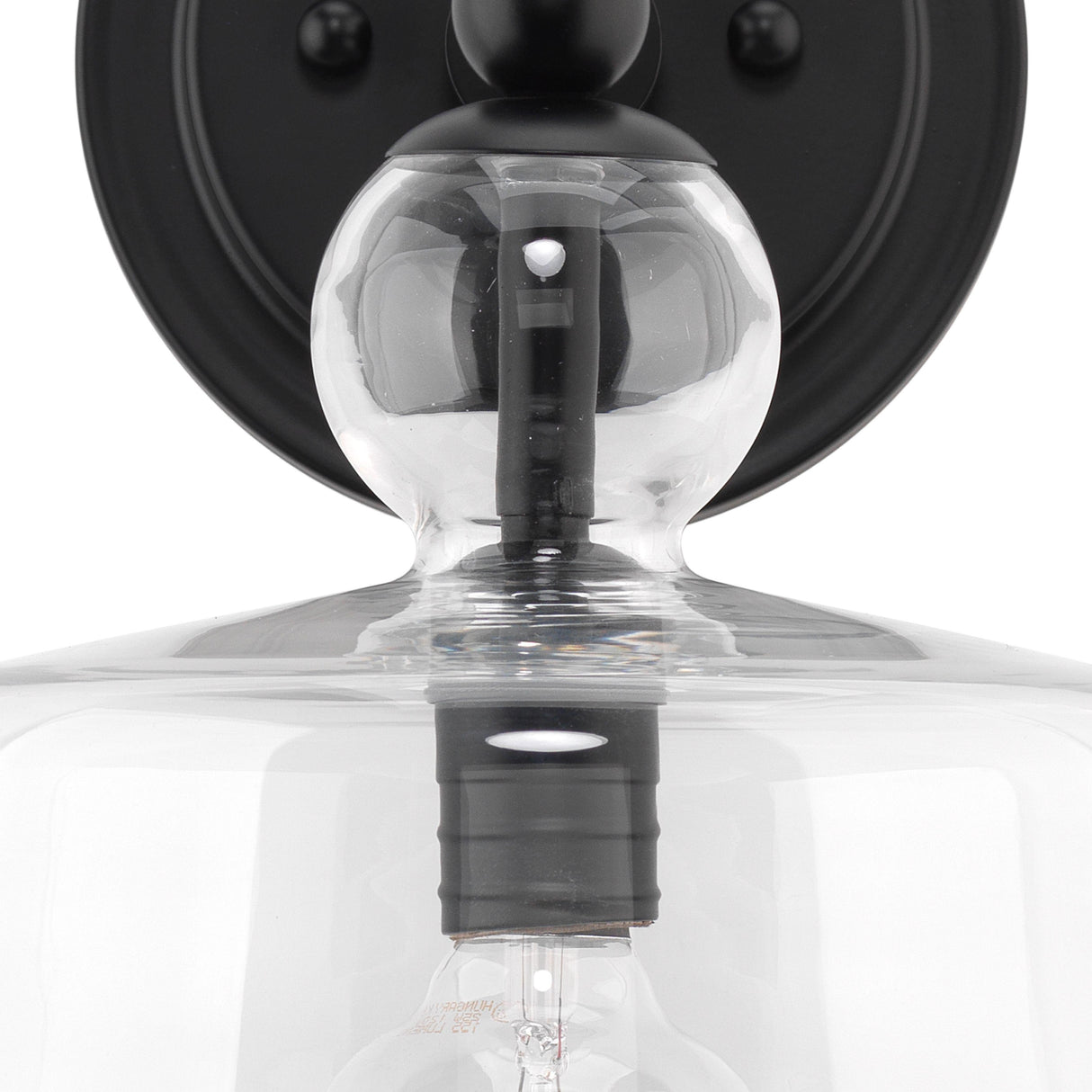 Jamie Young Hudson Glass Wall Sconce, Black