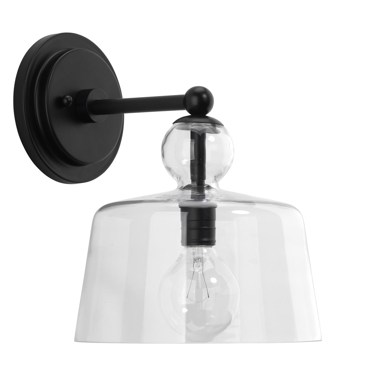 Jamie Young Hudson Glass Wall Sconce, Black