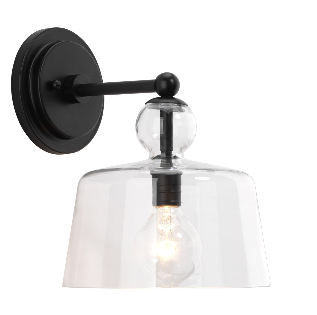 Jamie Young Hudson Glass Wall Sconce, Black