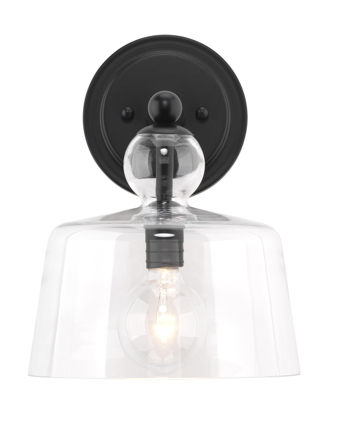 Jamie Young Hudson Glass Wall Sconce, Black