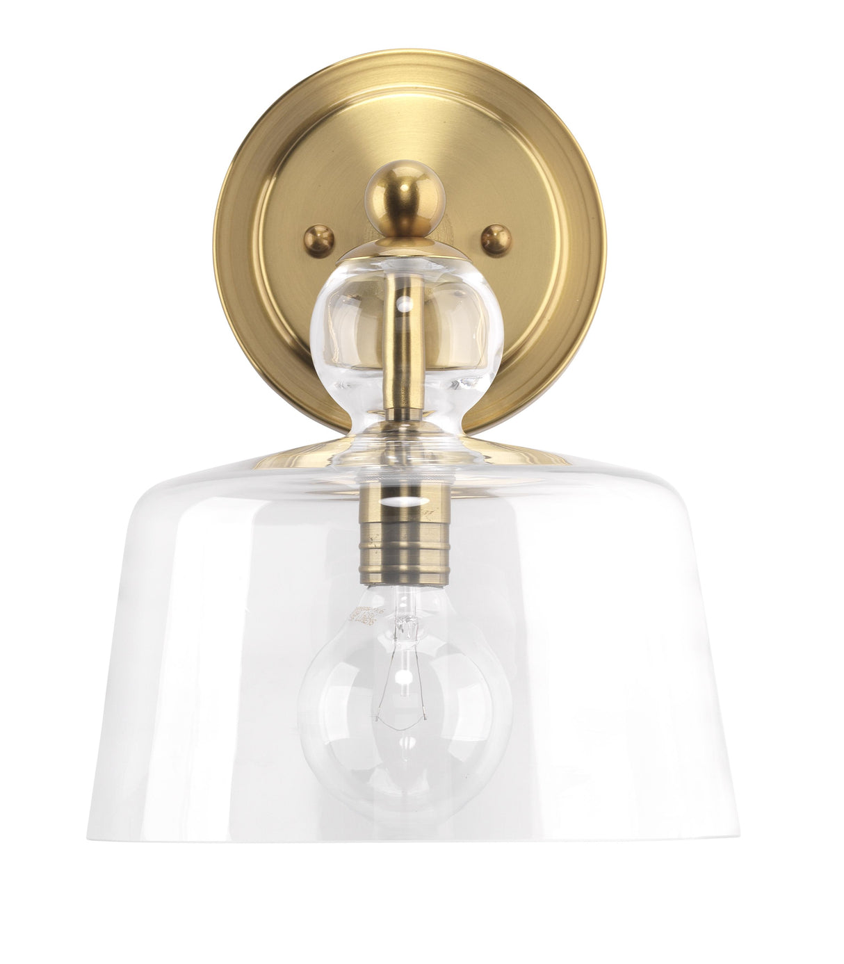 Jamie Young Hudson Glass Wall Sconce, Brass