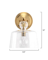 Jamie Young Hudson Glass Wall Sconce, Brass