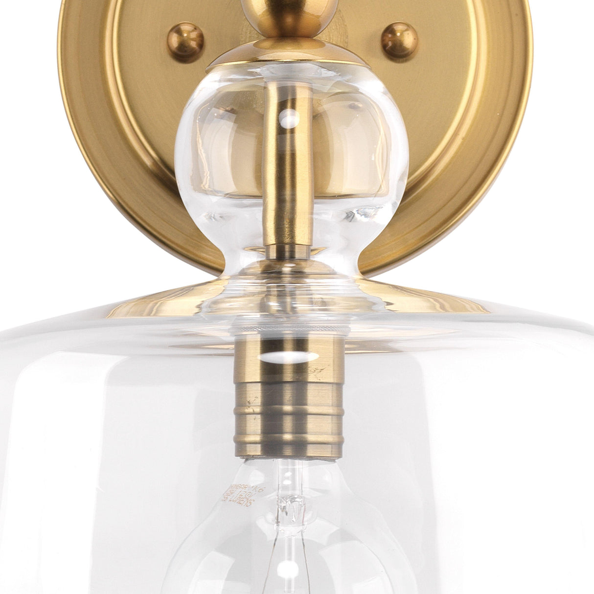 Jamie Young Hudson Glass Wall Sconce, Brass