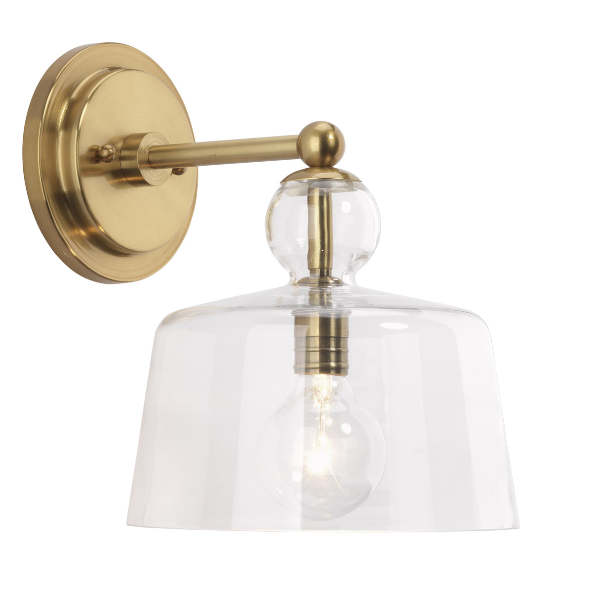 Jamie Young Hudson Glass Wall Sconce, Brass
