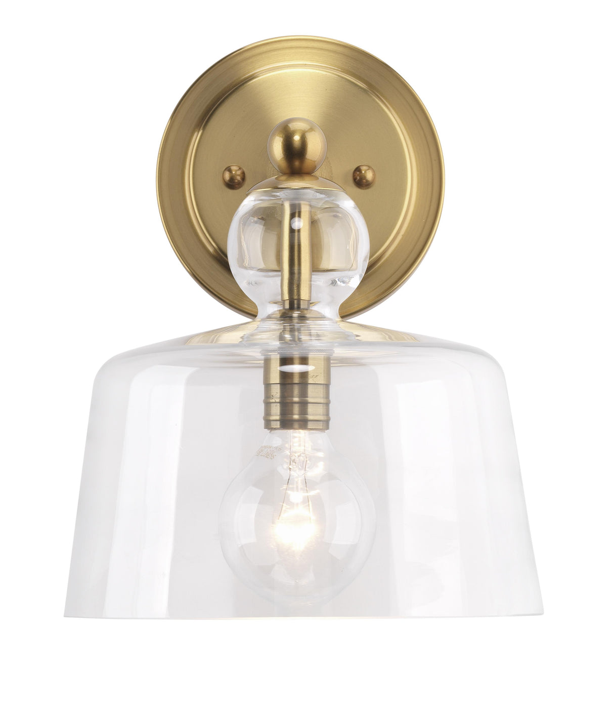 Jamie Young Hudson Glass Wall Sconce, Brass