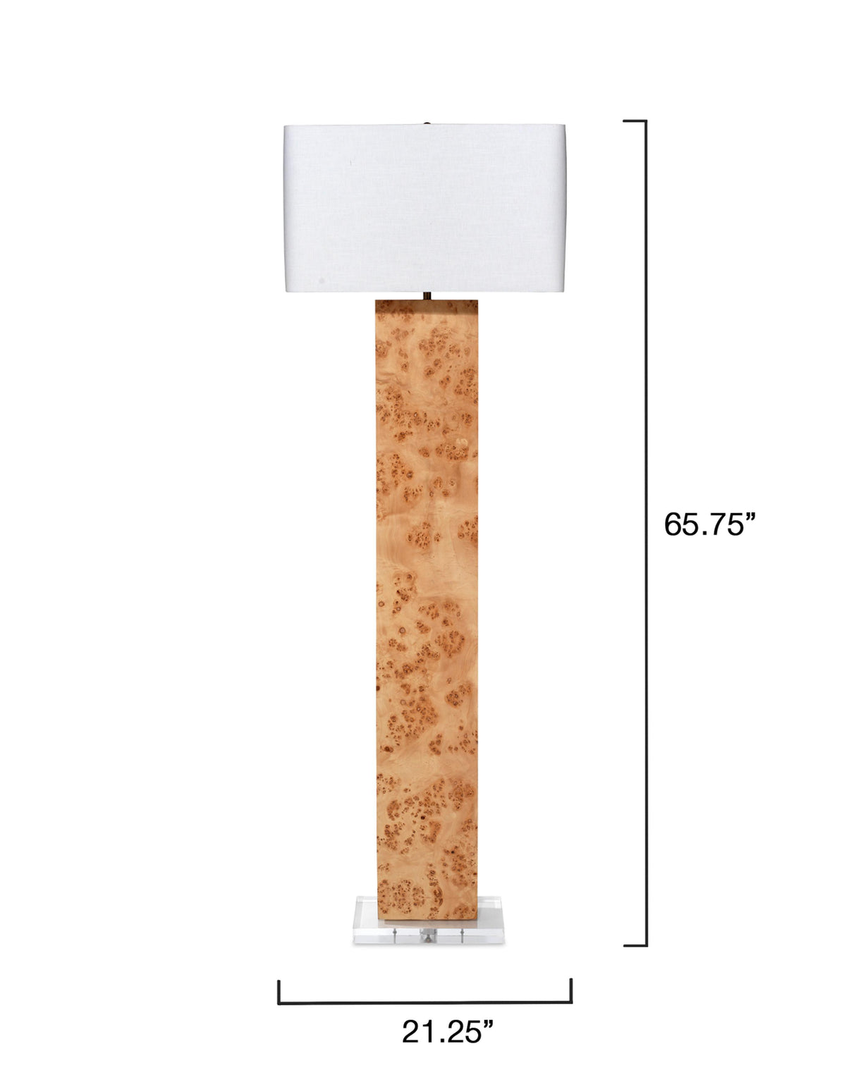 Jamie Young Parallel Burl Wood Floor Lamp