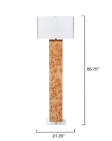 Jamie Young Parallel Burl Wood Floor Lamp