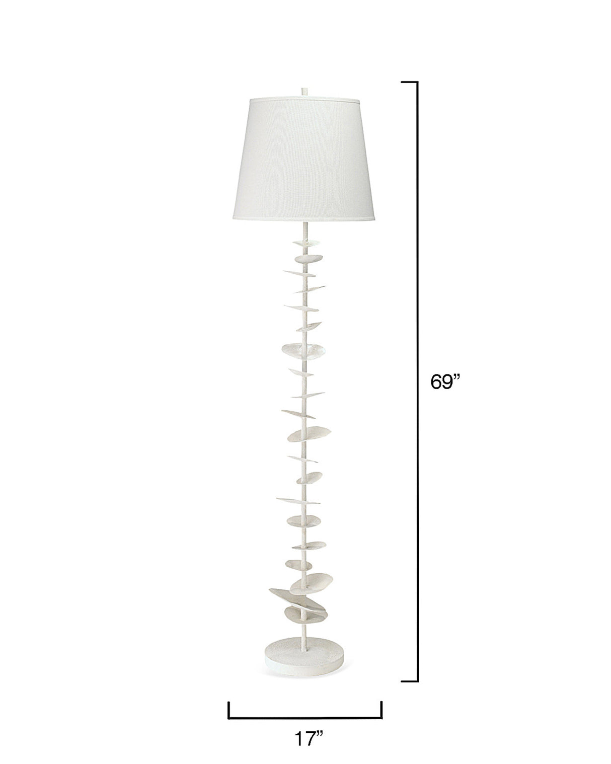 Jamie Young Petals Steel and Gesso Floor Lamp