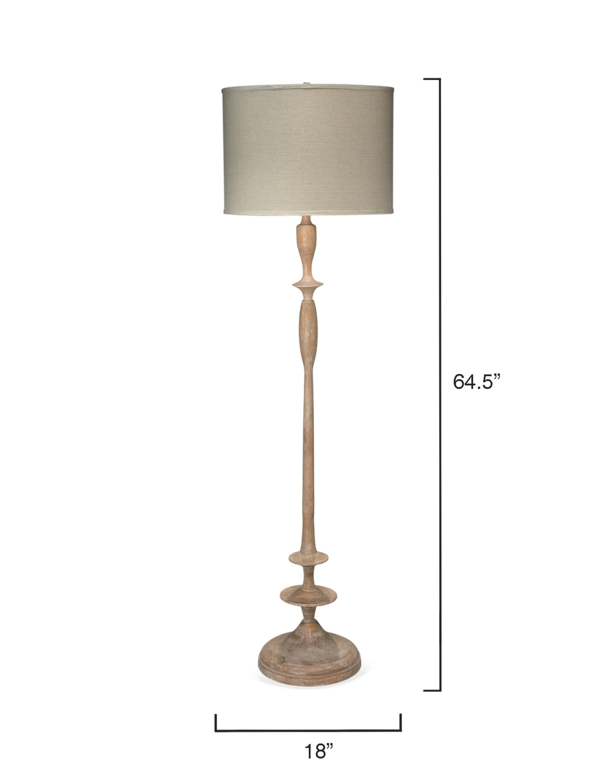 Jamie Young Petite Paro 1-Light Wood Floor Lamp