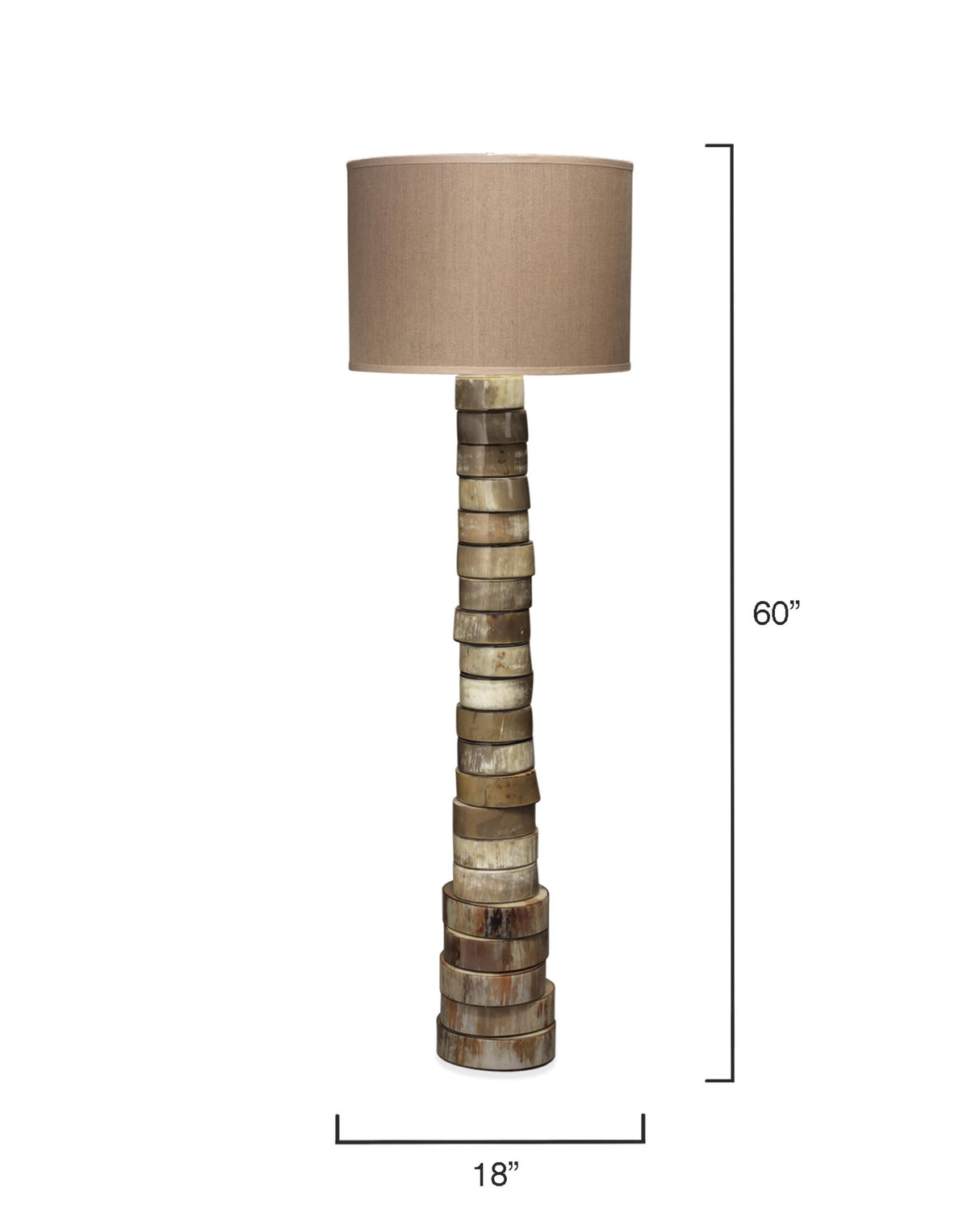 Jamie Young Stacked Horn 1-Light Floor Lamp