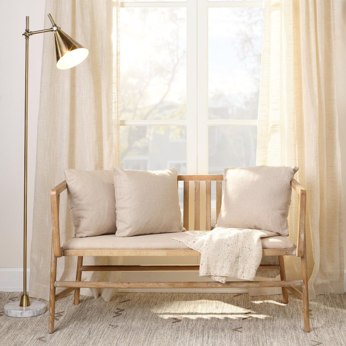 Jamie Young Kennedy Iron Floor Lamp, Brass