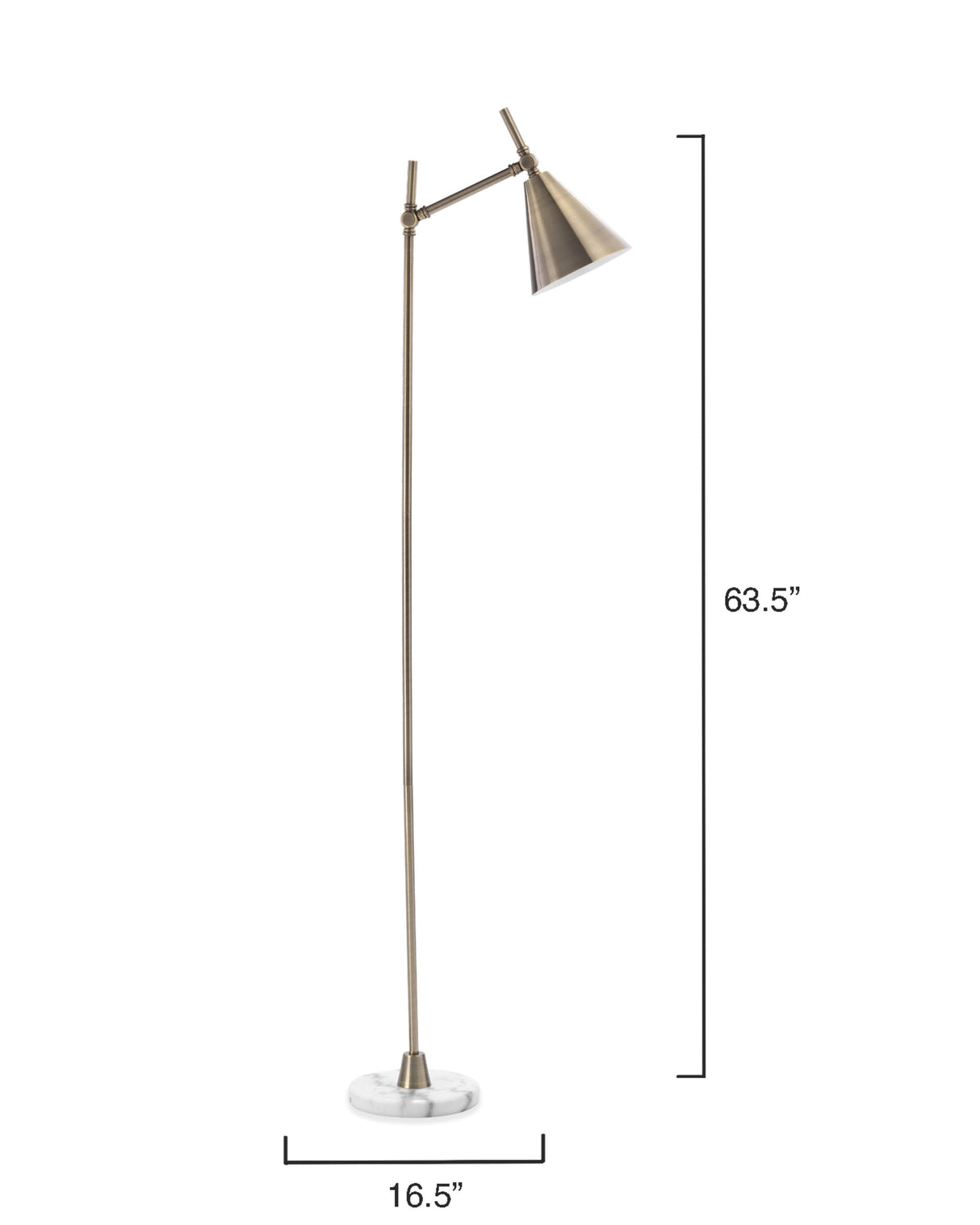 Jamie Young Kennedy Iron Floor Lamp, Brass