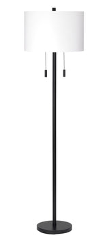 Jamie Young Lincoln 2-Light Metal Floor Lamp, Black